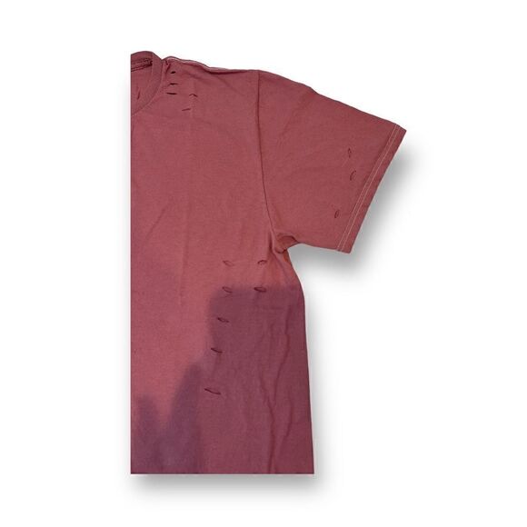 Fashion Nova Mauve Falling On Hard Times Distressed T Shirt Size Medium - Picture 3 of 8